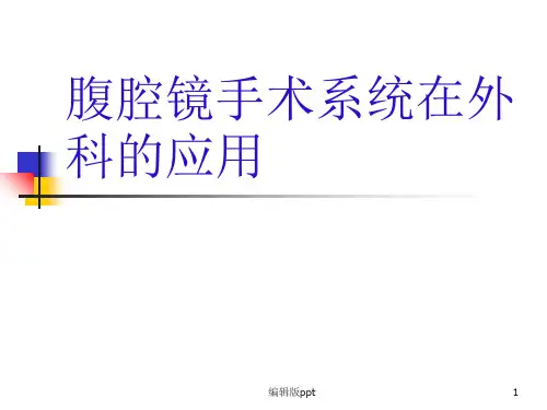 腹腔镜手术系统在外科的应用 ppt课件