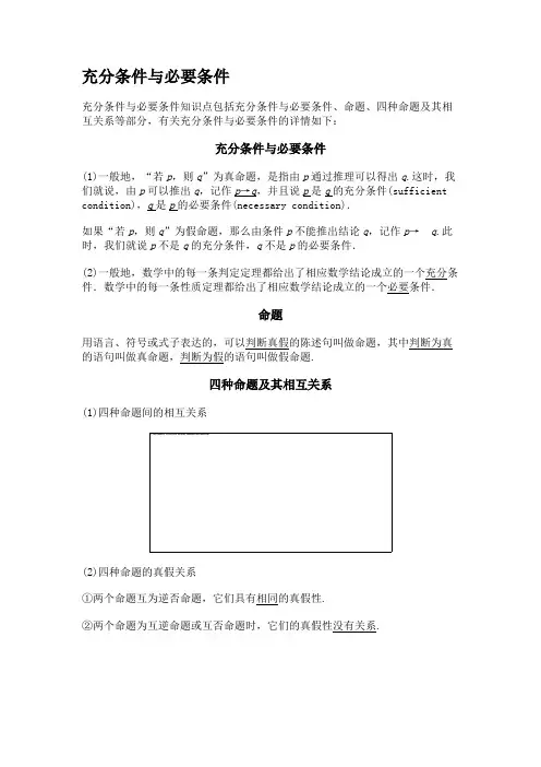 充分条件与必要条件