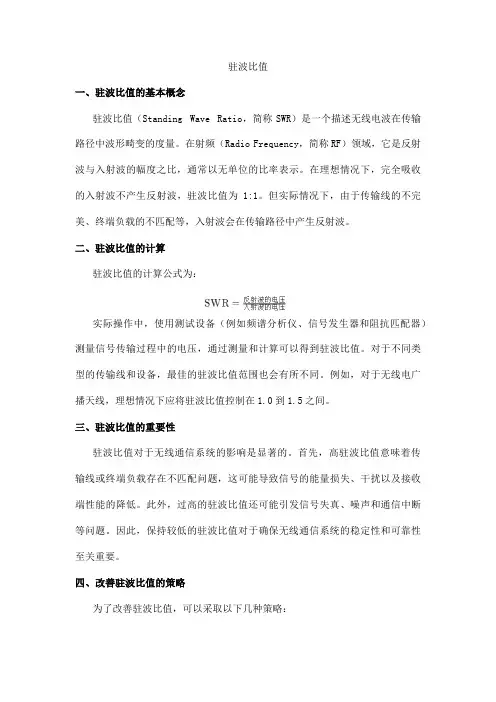驻波比 值