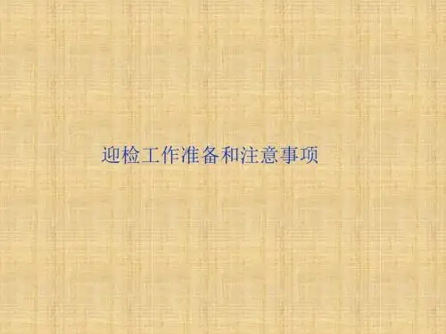 迎检工作准备和应对技巧精编版课件