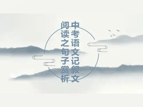 记叙文阅读之赏析句子+课件(共29张ppt)+中考语文二轮专题