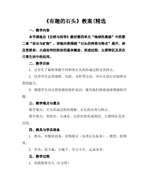 《有趣的石头》教案(精选