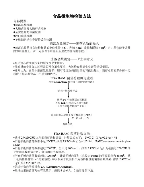 食品微生物检验方法
