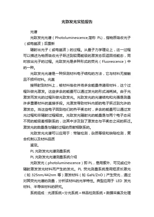 光致发光实验报告