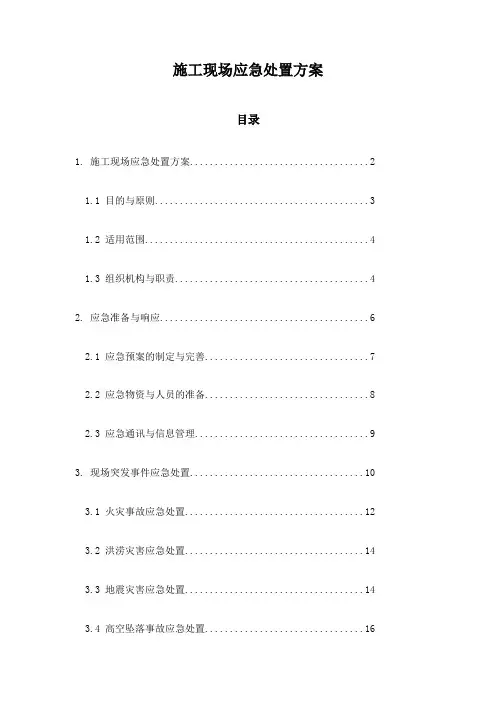 施工现场应急处置方案