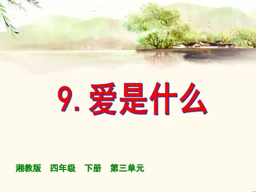 课件 爱是什么