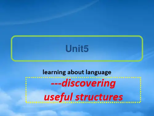 高中英语 unit 5 grammar课件 新人教选修6