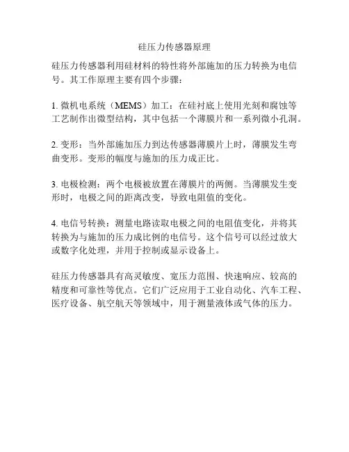 硅压力传感器原理