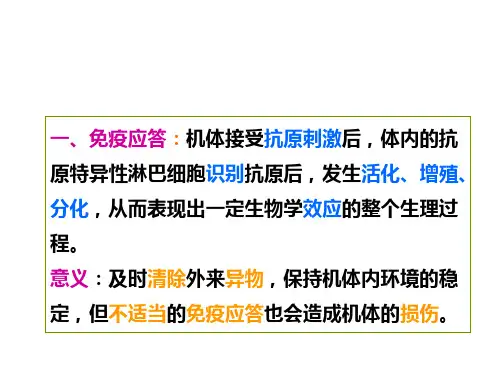 免疫应答概述