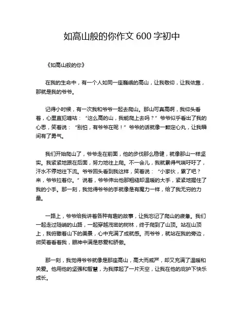 如高山般的你作文600字