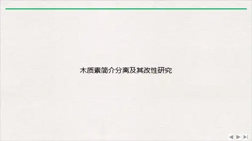 木质素简介分离及其改性研究课件完整版