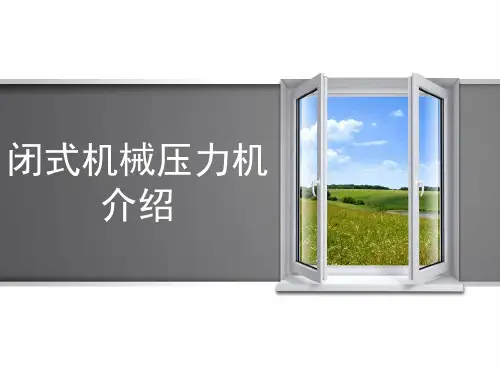 闭式机械压力机介绍 PPT