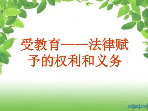 受教育——法律赋予的权利和义务PPT课件2 鲁教版(14张)