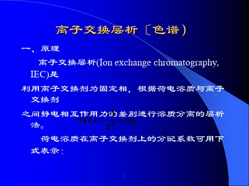 生物分离工程离交换层析ppt课件