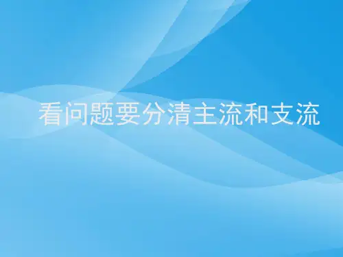 看问题要善于分清主流和支流优质课件PPT