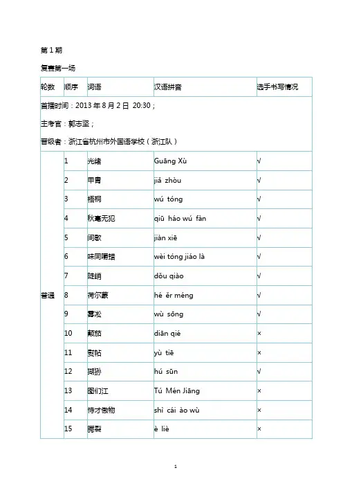 中国汉字听写大会