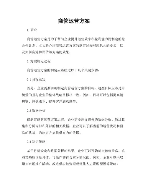 商管运营方案
