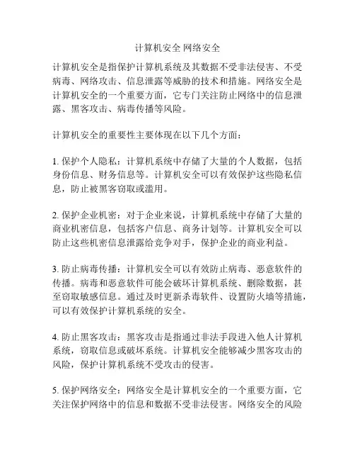 计算机安全 网络安全