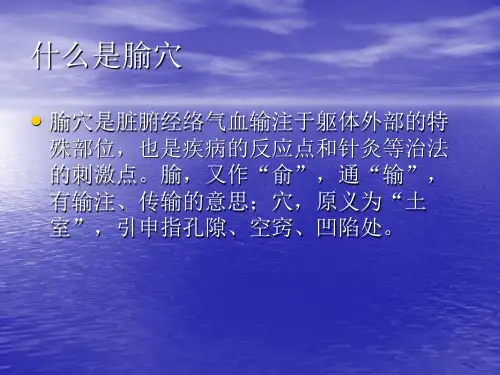 腧穴概述2
