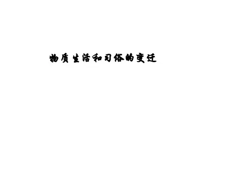 人教版高中历史必修2第14课物质生活和习俗的变迁(共30张PPT)