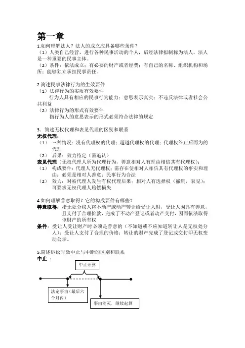 经济法课后简答题答案