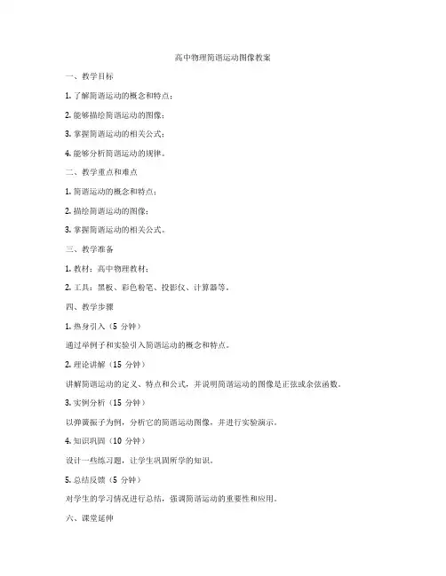 高中物理简谐运动图像教案