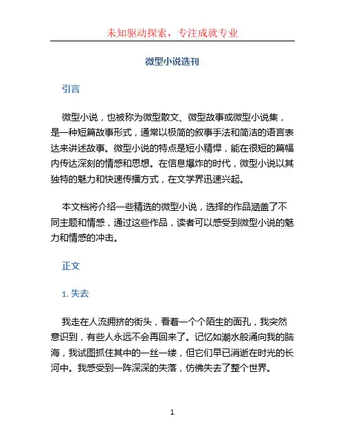 微型小说选刊