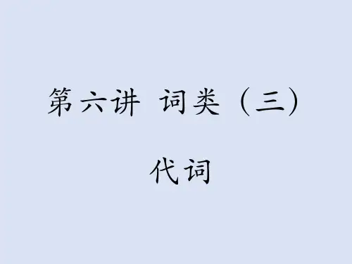 词法--代词知识点讲解及训练(共25张PPT)