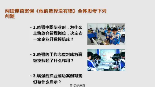 职业生涯规划第123课介绍PPT课件