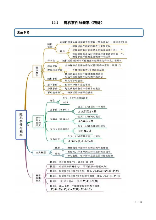 10.1 随机事件与概率(精讲)(解析版)