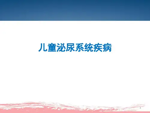 儿童泌尿系统疾病课件