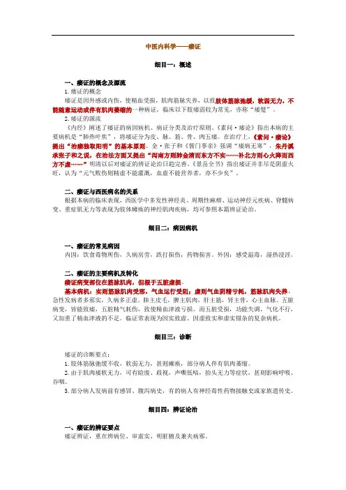 中医内科学资料—痿证