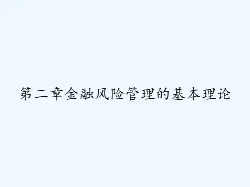 第二章金融风险管理的基本理论-PPT
