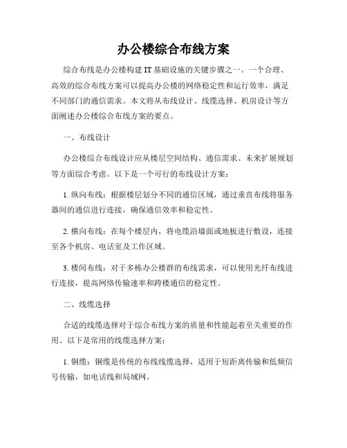 办公楼综合布线方案