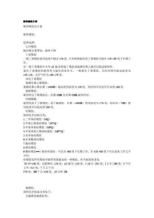 耐热橡胶介绍