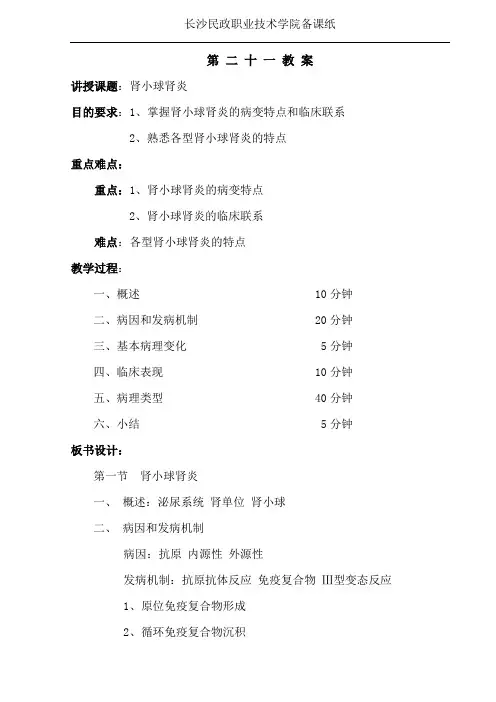 第一节肾小球肾炎