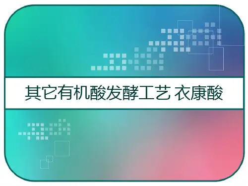 其它有机酸发酵工艺 衣康酸 PPT