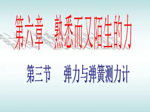 沪科物理八年级全册第六章3弹力与弹簧测力计  课件(共26张PPT)