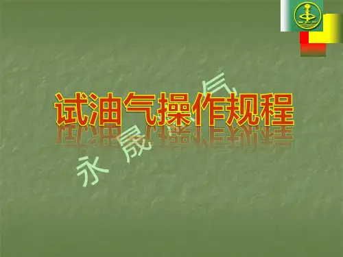 试油操作规程