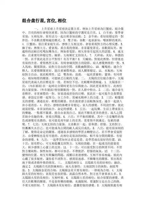 组合盘行星,宫位,相位.