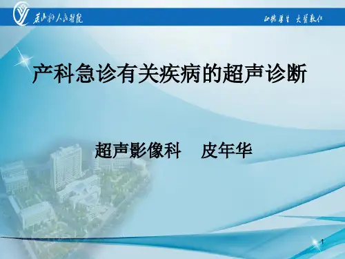 产科急诊有关疾病的超声诊断PPT课件