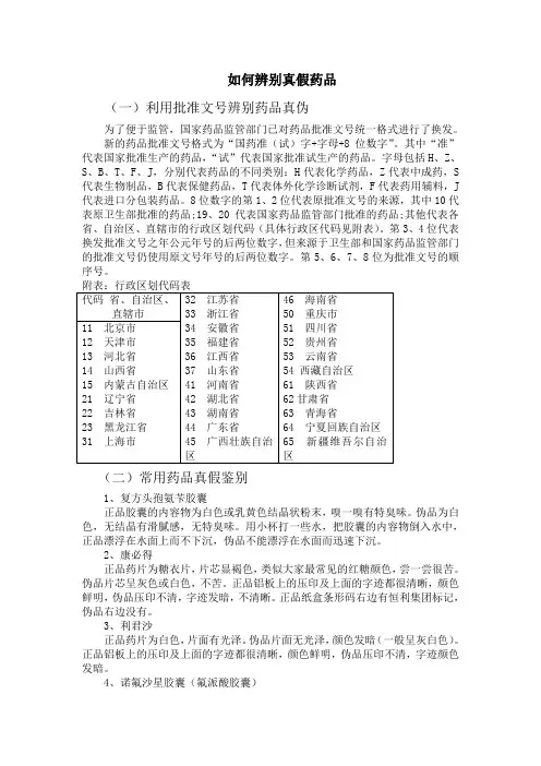 如何辨别真假药品