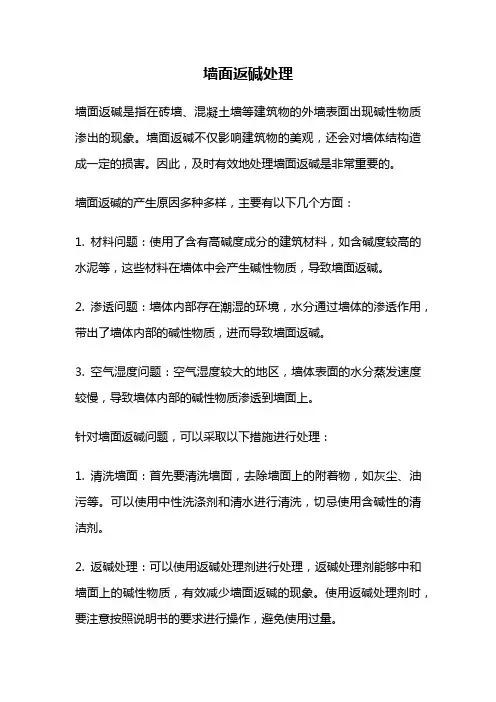 墙面返碱处理