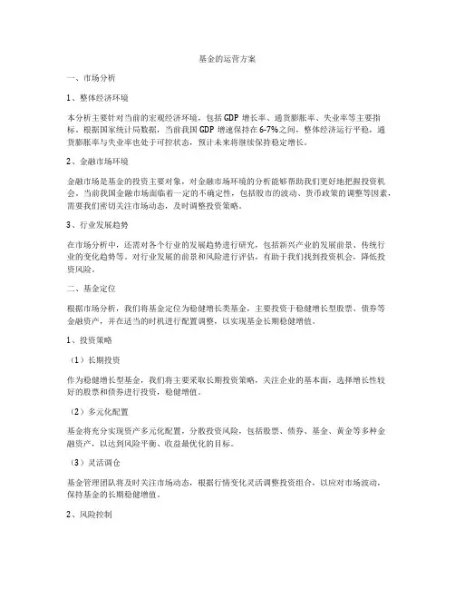 基金的运营方案
