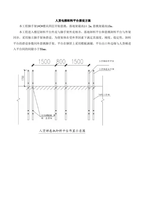 人货电梯卸料平台搭设方案