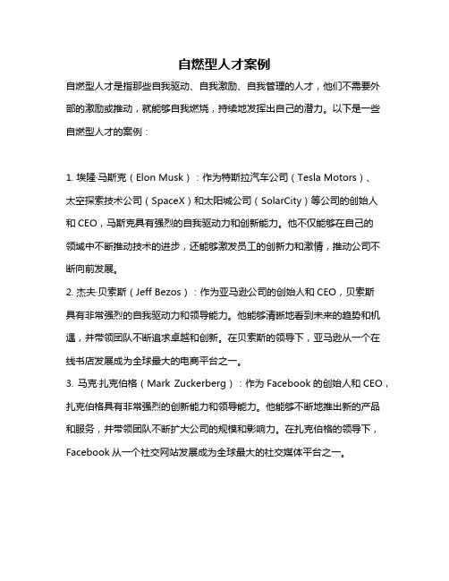自燃型人才案例