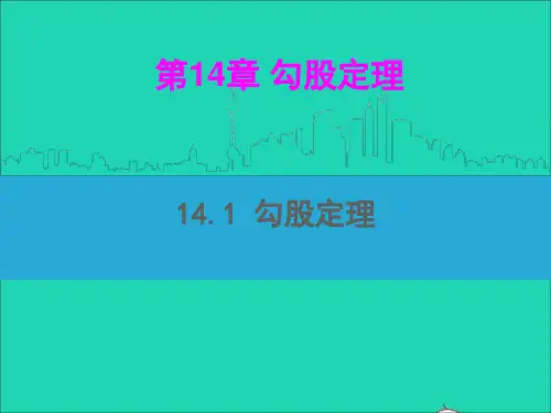 八年级数学上册第14章勾股定理14.1勾股定理3反证法课件新版华东师大版