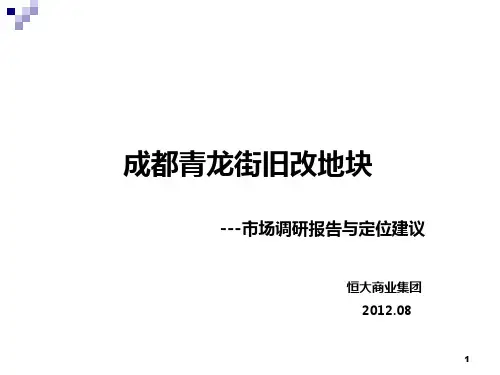 经典：成都商业市场调研报告及定位建议(恒大商业)0831
