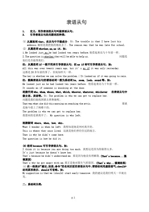 表语从句讲解及练习(最新整理)
