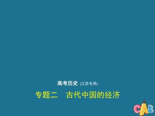 2020版高考历史一轮复习专题二古代中国的经济课件